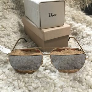 Dior split mirror sunglasses gold/silver